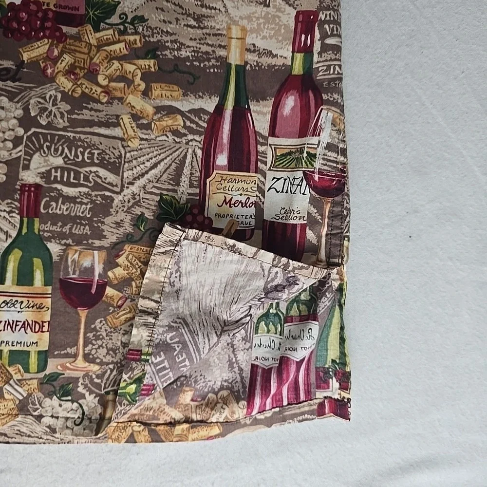 Reyn‎ Spooner Mens Hawaiian Shirt XL Winery Wine Bottles Vineyard Hawaiian Camp